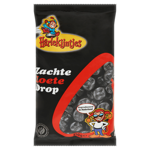 Foto van Harlekijntjes Drop zacht zoet op witte achtergrond