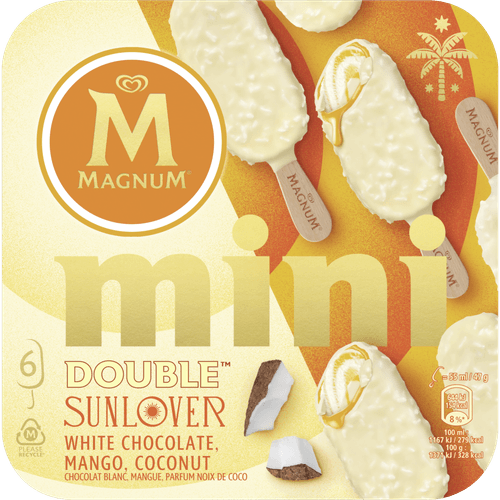 Foto van Ola Magnum double sunlover mango 6 st. op witte achtergrond