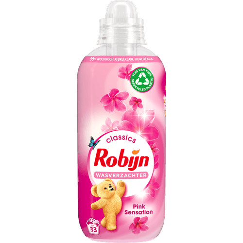 Foto van Robijn Wasverzachter pink sensation 33 wasbeurten op witte achtergrond