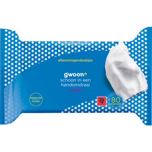 Foto van G'woon Allesreinigerdoekjes ocean op witte achtergrond