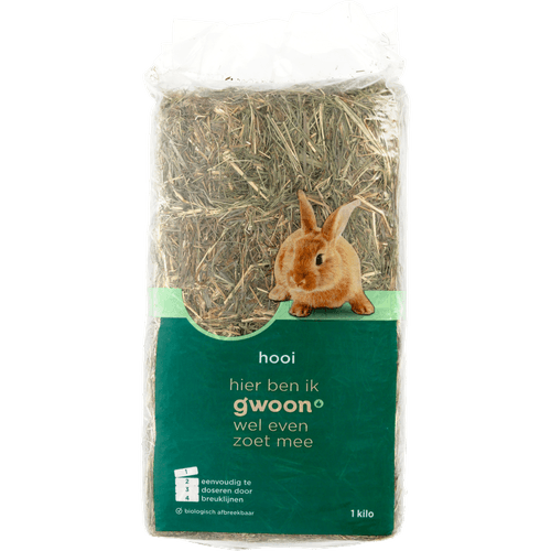 Foto van G'woon Hooi op witte achtergrond