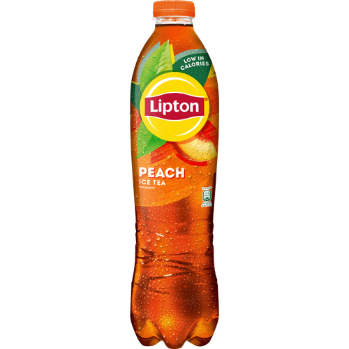Foto van Lipton Ice tea peach op witte achtergrond