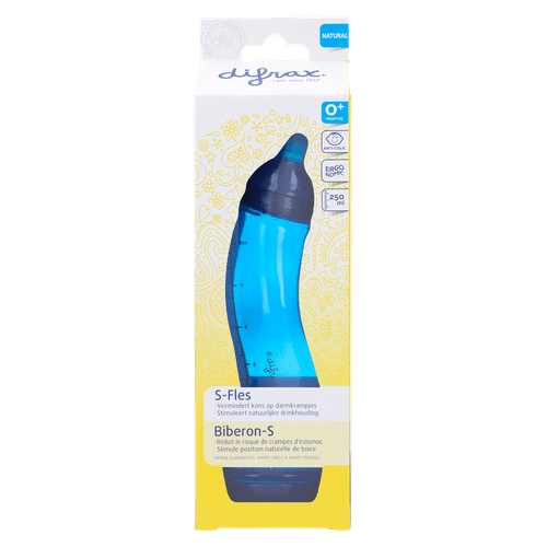 Foto van Difrax S fles groot 250ml op witte achtergrond