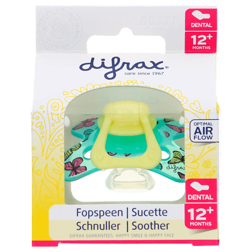 Foto van Difrax Fopspeen dental met ring 12+ maanden op witte achtergrond