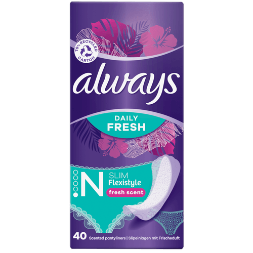 Foto van Always Inlegkruisjes daily fresh slim flexistyle op witte achtergrond