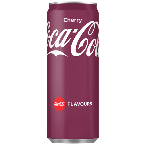Foto van Coca-Cola Regular cherry op witte achtergrond