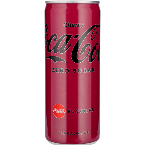 Foto van Coca-Cola Zero cherry op witte achtergrond