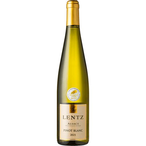 Foto van Lentz Pinot Blanc Vin d'Alsace op witte achtergrond