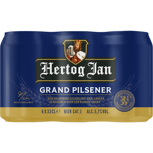 Foto van Hertog Jan Grand pilsener 6x33 cl op witte achtergrond