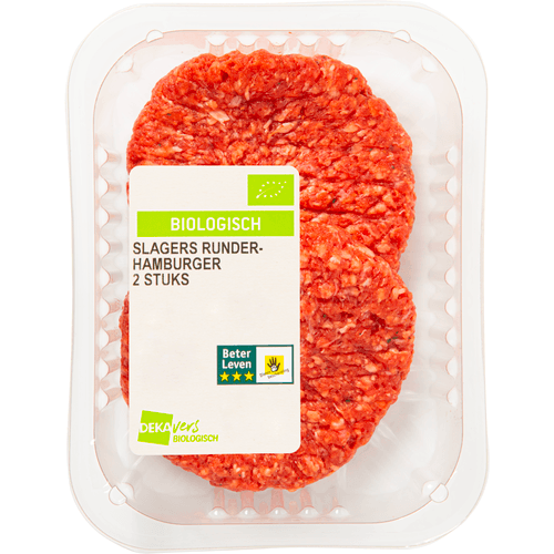Foto van DekaVers Biologisch Bio slagersburger 2 stuks op witte achtergrond
