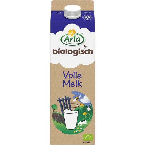 Foto van Arla Biologisch volle melk op witte achtergrond
