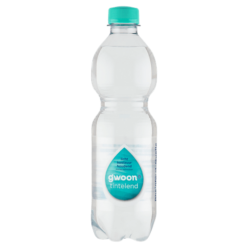 Foto van G'woon Mineraalwater licht koolzuurhoudend op witte achtergrond