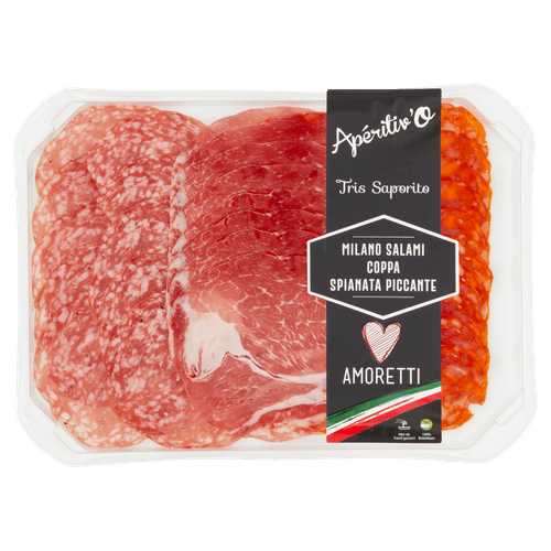 Foto van Aperitivo Tris Saporito op witte achtergrond