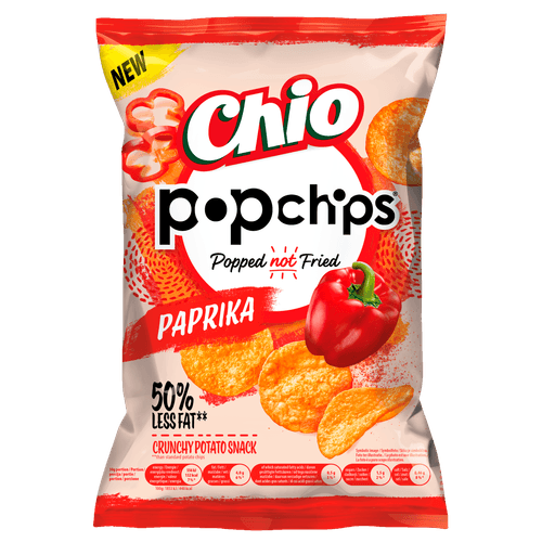 Foto van Chio Popchips paprika op witte achtergrond