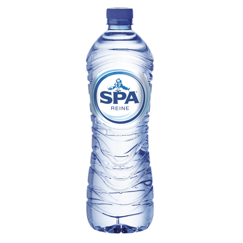 Foto van Spa Mineraalwater reine op witte achtergrond