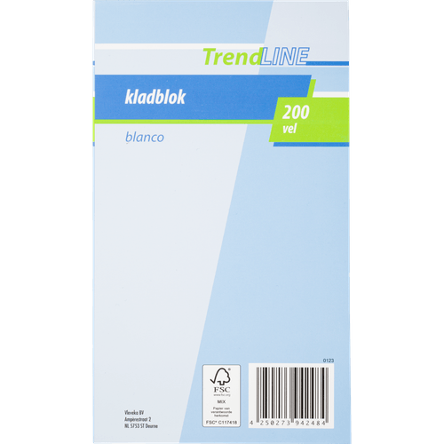 Foto van Trendline Kladblok 200 vel op witte achtergrond