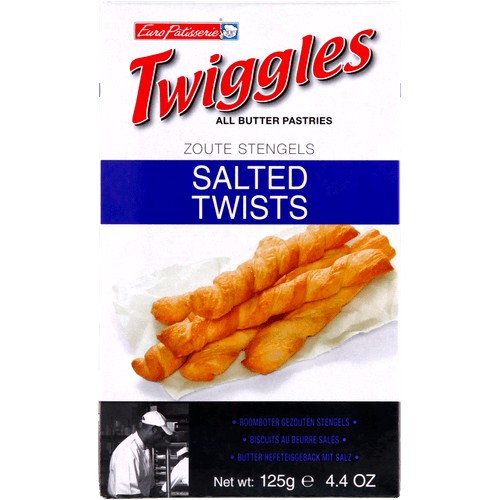 Foto van TWIGGLES Salted twists op witte achtergrond
