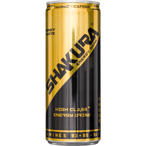 Foto van Shakura Energy drink op witte achtergrond