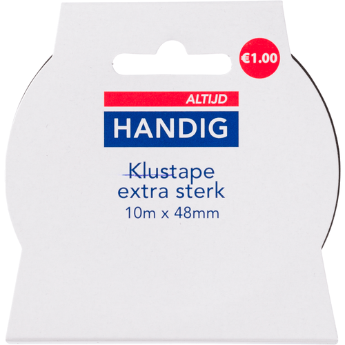 Foto van Altijd handig Klussentape zwart extra sterk op witte achtergrond