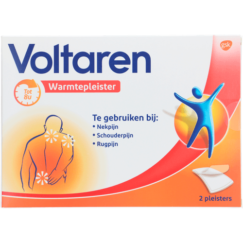Foto van Voltaren Warmtepleister op witte achtergrond