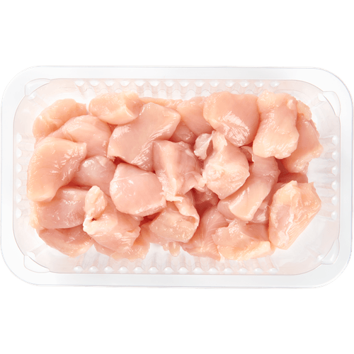 Foto van DekaVers Kipfiletblokjes op witte achtergrond