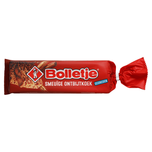 Foto van Bolletje Ontbijtkoek gesneden naturel op witte achtergrond