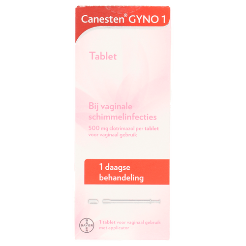 Foto van Canesten Gyno tablet op witte achtergrond