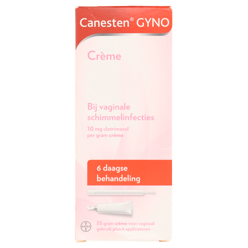Foto van Canesten Gyno creme op witte achtergrond