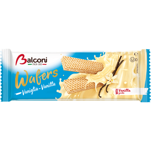 Foto van Balconi Wafers vanilla op witte achtergrond