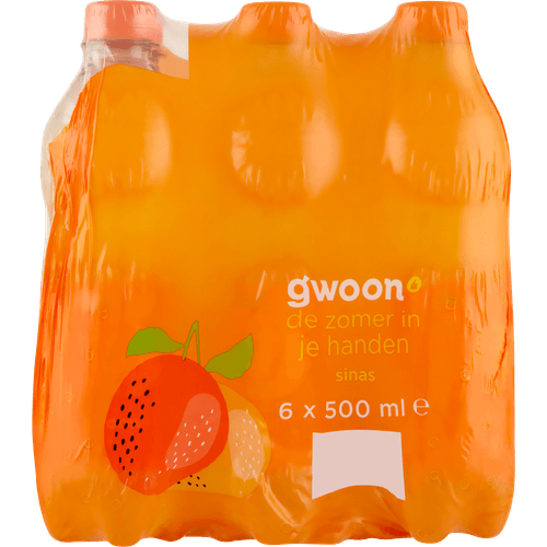 Foto van G'woon Sinas 6x50cl op witte achtergrond