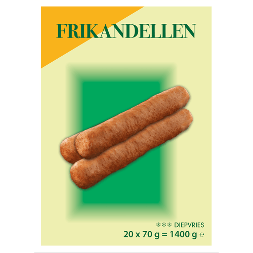 Foto van Frikandellen 20 stuks op witte achtergrond