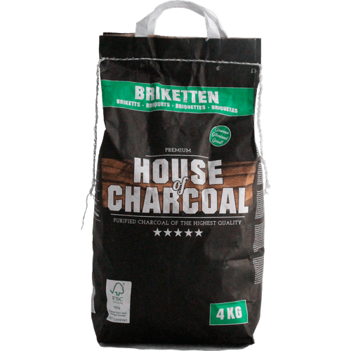 Foto van Houtskool briketten op witte achtergrond