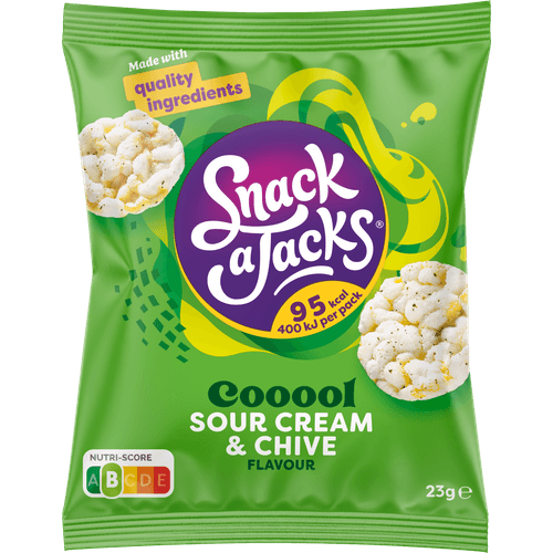 Foto van Snack a Jacks Cream & chives op witte achtergrond