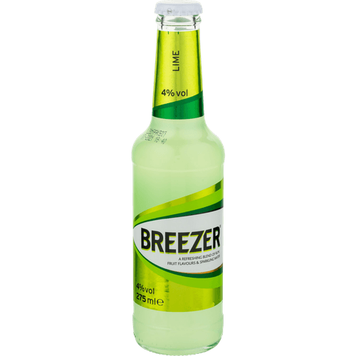 Foto van Bacardi Breezer lime op witte achtergrond