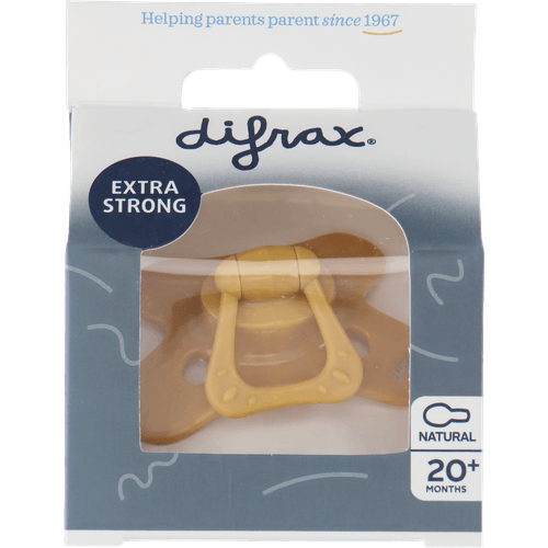 Foto van Difrax Fopspeen natural 20+ maanden op witte achtergrond