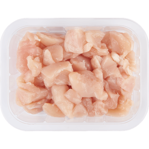 Foto van DekaVers Kipfiletblokjes op witte achtergrond