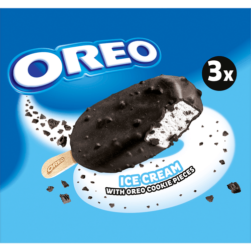 Foto van Oreo Ice cream stick 3 stuks op witte achtergrond