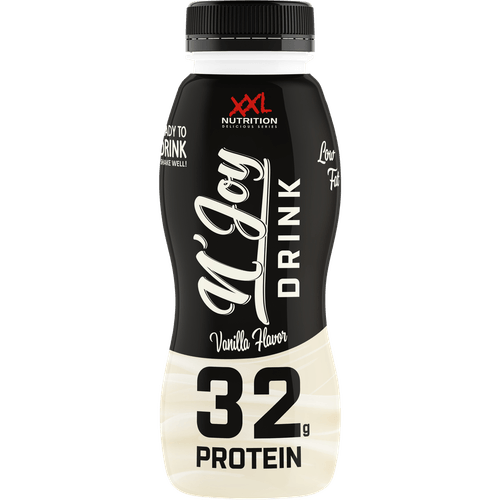 Foto van XXL Nutrition Njoy protion drink vanille op witte achtergrond