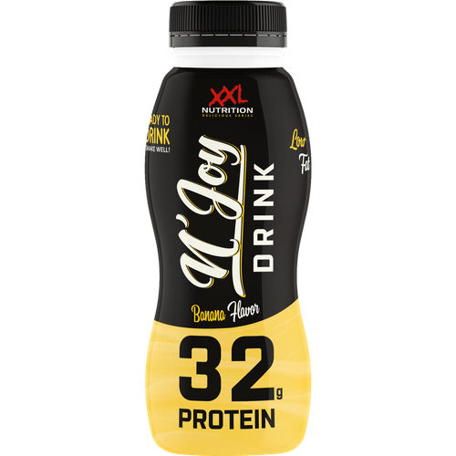 Foto van XXL Nutrition Njoy protein drink banaan op witte achtergrond