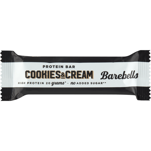 Foto van Barebells Cookies & cream op witte achtergrond