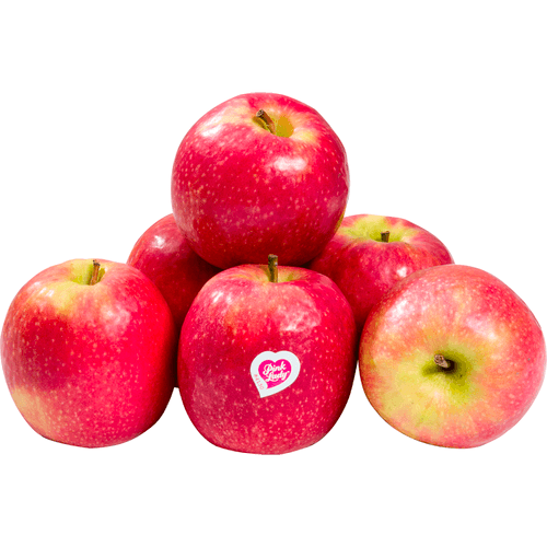 Foto van Pink lady op witte achtergrond