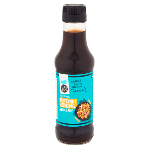 Foto van Sum & Sam Woksaus teriyaki op witte achtergrond