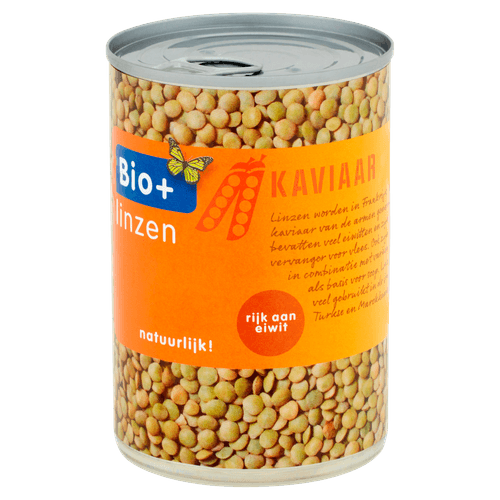 Foto van Bio+ Linzen op witte achtergrond