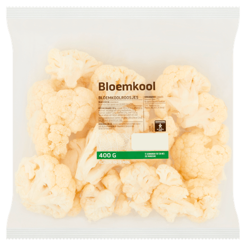 Foto van Bloemkool roosjes op witte achtergrond