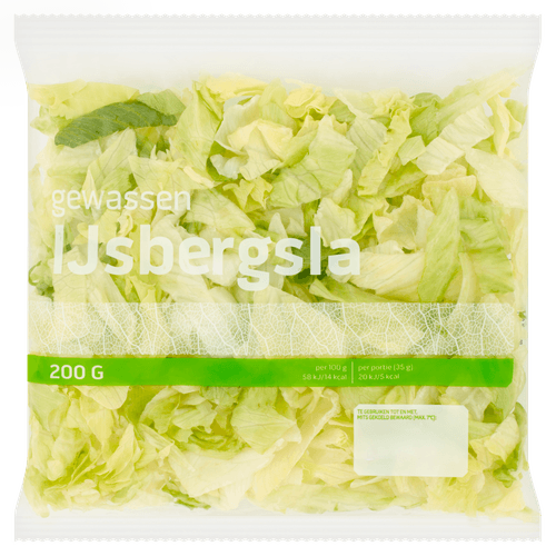 Foto van Ijsbergsla op witte achtergrond