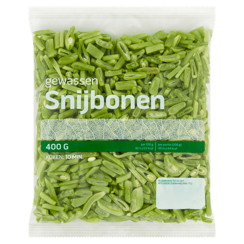 Foto van Snijbonen voordeel op witte achtergrond