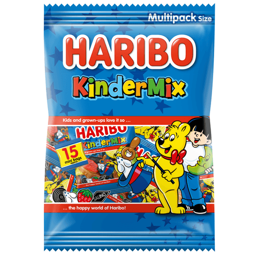 Foto van Haribo Kindermix op witte achtergrond