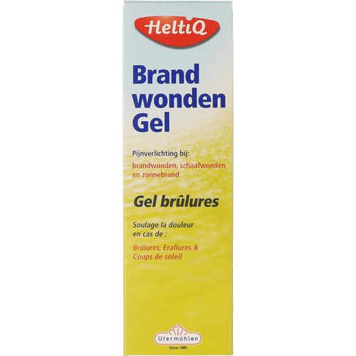 Foto van Heltiq Brandwonden gel op witte achtergrond