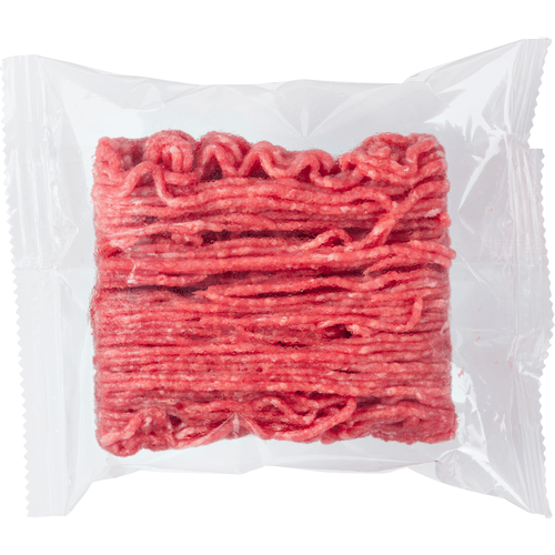 Foto van DekaVers Rundergehakt op witte achtergrond