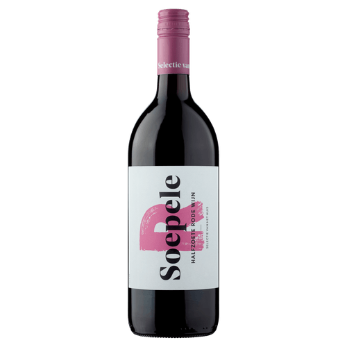 Foto van Huiswijn rood halfzoet op witte achtergrond